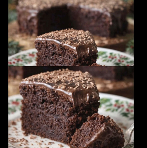 Постна шоколадова торта - пухкав, сочен блат, целият пропит с МНОГО крем! Малко вълшебство: