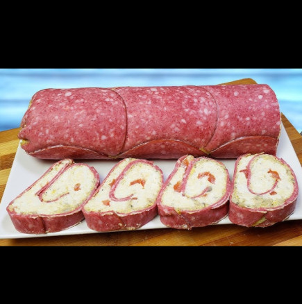 Просто вземете салам, сирене и яйца, и нямате нужда от друго предястие! Идеално за празничната трапеза - без термична обработка: