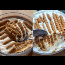 Японският чийзкейк от САМО 2 съставки е тотален хит! Само набождаш бисквитите в крема и готово - кремообразен и сочен: