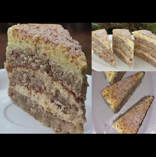 Икономична торта с ябълка и грис - сочна, топи се в устата и се реже на идеални парчета!