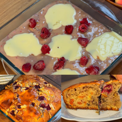 Сладкиш Петминутка - чудо с много плодове и ядки! Мек, сочен и идеален за всяко време на деня: