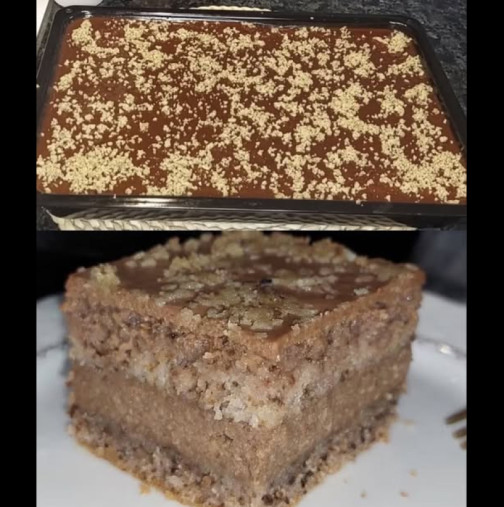 Стара торта с 3 яйца и орехи - без миксер и везна, с много ядки и шоколад! Мери се само с чаша: