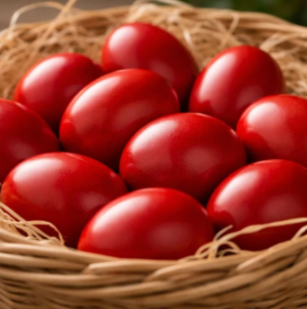 Рецепта от баба на 50 години: Как да боядисате яйца в наситено червено с една кухненска съставка