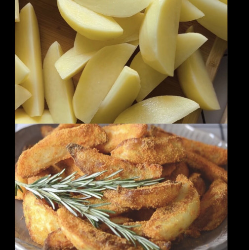 Хрупкави ЗЛАТНИ картофки (може и без мазнина) - лесна рецепта на фурна: