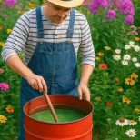 Като магия... От тази вълшебна вода, цветята веднага цъфтят и стават буйни