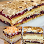 Краковска плодова торта с меренг - малък шедьовър с невероятен вкус! Отгоре хрупка, отвътре е нежна и пухкава: