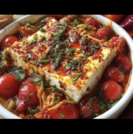 Сирене на фурна с домати и зехтин - обожавам тази рецепта! Простички съставки, а вкусът е божествен: