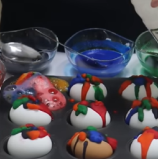 Боядисване на яйца със сода бикарбонат-Жените масово използваха тази техника, защото резултатът е феноменален