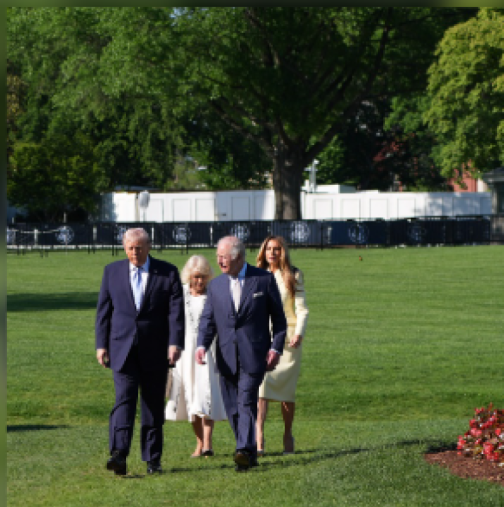Сцена в Белият дом-Мелания целуна крал Чарлз, а всички тръпнеха в очакване на моментът, който подпали света