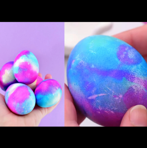 Яйца, боядисани в сода бикарбонат: Стават малки шедьоври! Колкото повече стоят, толкова по-ярки са цветовете: