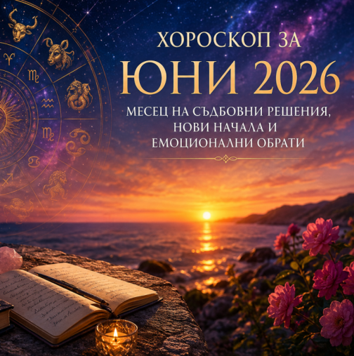 Хороскоп за юни 2026: Месец на съдбовни решения, нови начала и емоционални обрати