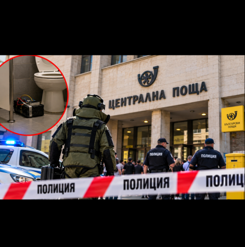 Бомба в тоалетната на Централна поща в София! Евакуираха сградата: