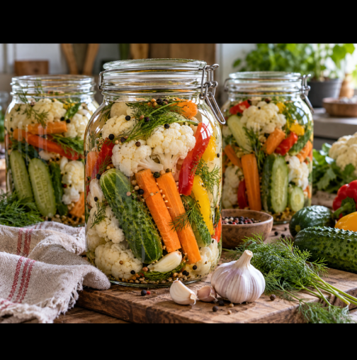 Туршия БЕЗ оцет и захар по СТАРИЯ НАЧИН! 100% натурален вкус и чудно хрупкава накрая: