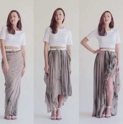 Носете дълга полата по 5 различни начини (Видео)