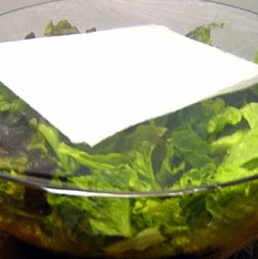 Кухненски трик за запазване на свежестта на салатите