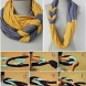Как да си направим оригинален шал на плитка от два цвята - Видео