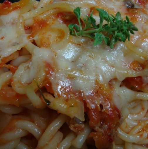 Печени спагети на фурна рецепта