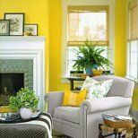 Жълтият цвят у дома