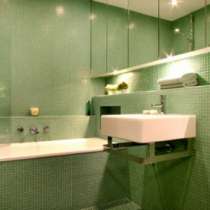 Дизайн за баня в зелено