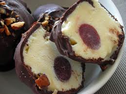 Сладоледени топки с шоколадова глазура