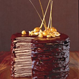 Лесна палачинкова торта с шоколадов крем