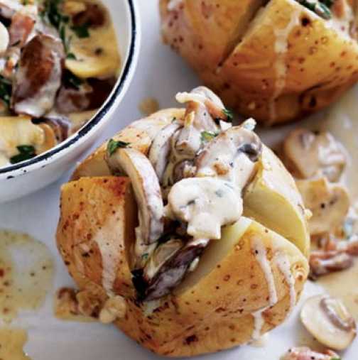 Рецепта на деня: Картофи пълнени с гъби