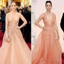 Излагация на Оскарите: Дженифър Лопес и Лусиана Педраза се появиха с еднакви рокли