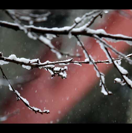 Първи сняг валя в Пловдив, очаква се жълт код