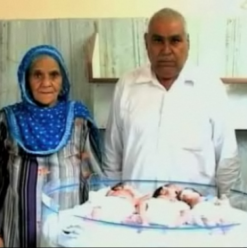 Жена на 66 години роди за пръв път и се сдоби с тризнаци!