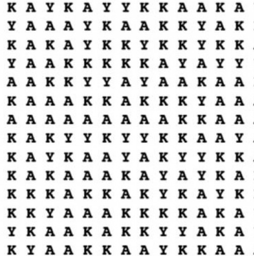 Само 1% от хората могат да намерят думата "KAYAK" на картината