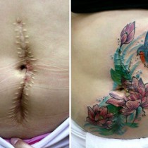 Тази жена прави безплатни татуировки за хора, които искат да прикрият белези на жени, претърпели ...