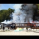 Пожар във Варна заведение изгоря. Пристигат линейки... Видео от огнения ад!