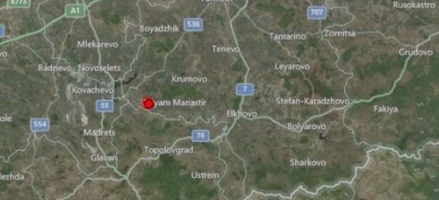 Земетресение с магнитуд 3.5 по Рихтер край Тополовград