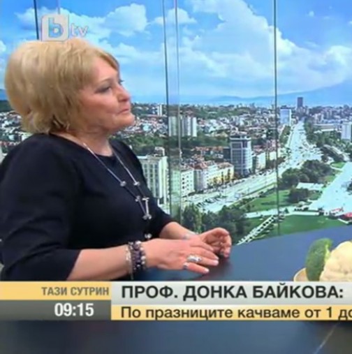 Проф. Донка Байкова с примерна диета, за да свалим две кила за три дни след празниците