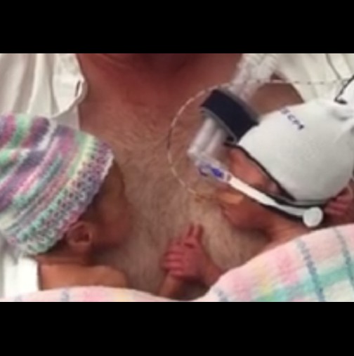 Видео с над 6 милиона прегледи: Преждевременно родени близнаци не искат да се пуснат!