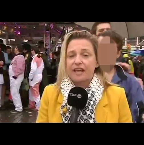Шок в пряк ефир! Нападнаха сексуално репортерка в Кьолн (Видео)