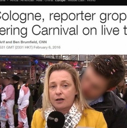 Опипаха журналистка по време на живо предаване по телевизията