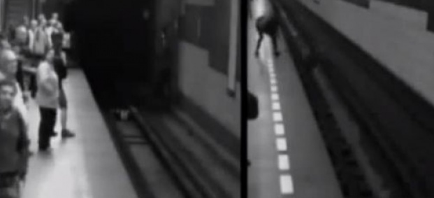 Чудо!-Жена падна под влака на метрото и се измъкна невредима!-ВИДЕО