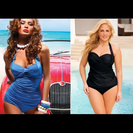 Бански костюми, които крият килограмите: 3 съвършени модела за истински дами!