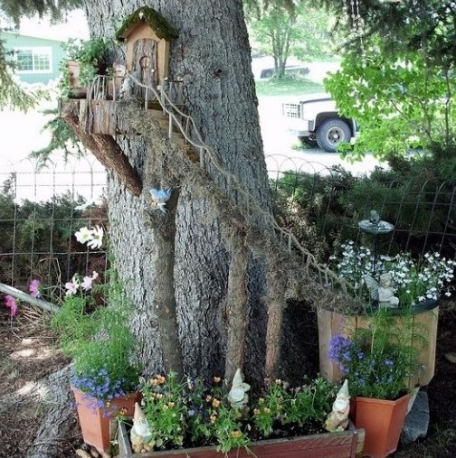 Направете от старото дърво в двора приказно кътче за отдих - ето как: