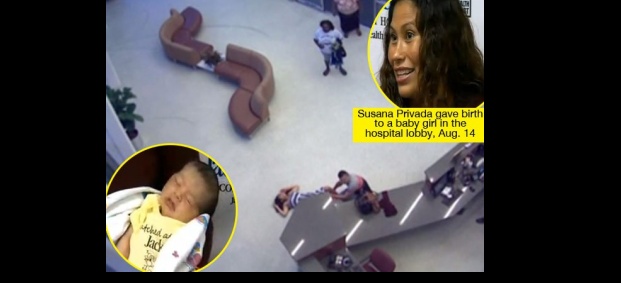 Бременна пристигна в болница и роди на пода във фоайето-Видео