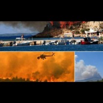 Огнен ад на Тасос! Туристите, сред които много българи, панически напускат хотелите и острова