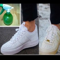 Използвайте този прост трик за почистване на замърсените бели обувки! Направете ги снежно бели отново!