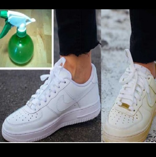 Използвайте този прост трик за почистване на замърсените бели обувки! Направете ги снежно бели отново!