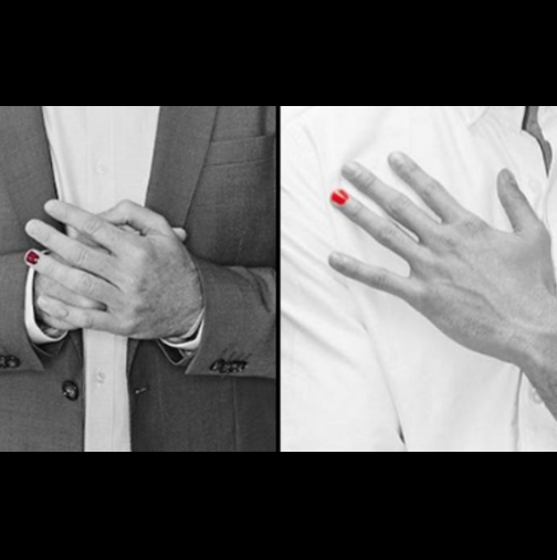 Това не е модна прищявка-Мъжете започнаха да лакират един от ноктите си с червен лак-Вижте защо го правят! Подкрепяте ли ги?
