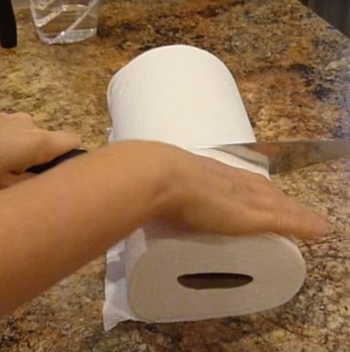Тя сряза руло домакинска хартия на две части и направи от него нещо, което би помогнало на всяка домакиня!