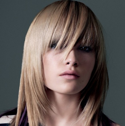 Най-новите прически за тънка коса с бретон за Есен 2013