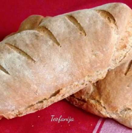 Домашно ръжено хлебче със зехтин