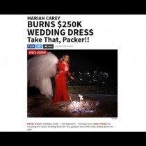 Любовна мъка или отмъщение: Марая Кери изгори рокля за четвърт милион