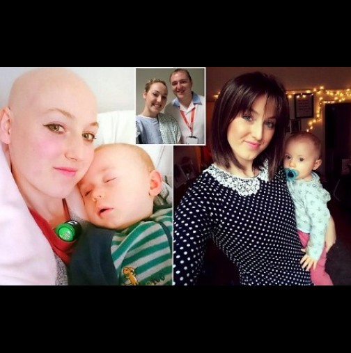 Шестмесечно бебе спаси майка си от рак
